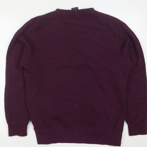 Stussy Men's Purple Crew Neck Sweatshirt Small Camo S Graphic Pullover