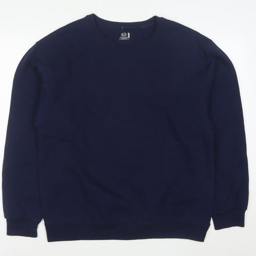 Fruit of the Loom Men's Navy Blue L Pullover Crew Neck Sweatshirt