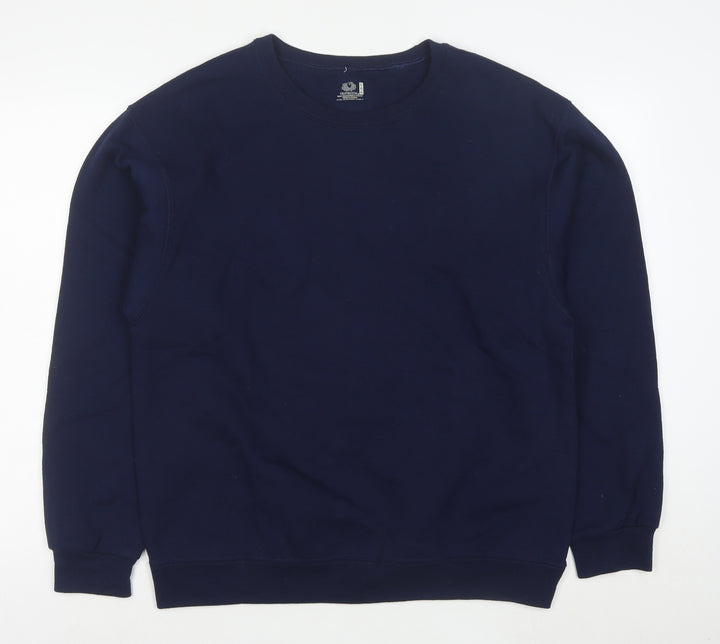 Fruit of the Loom Men's Navy Blue L Pullover Crew Neck Sweatshirt