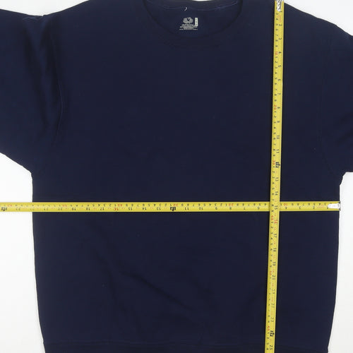 Fruit of the Loom Men's Navy Blue L Pullover Crew Neck Sweatshirt