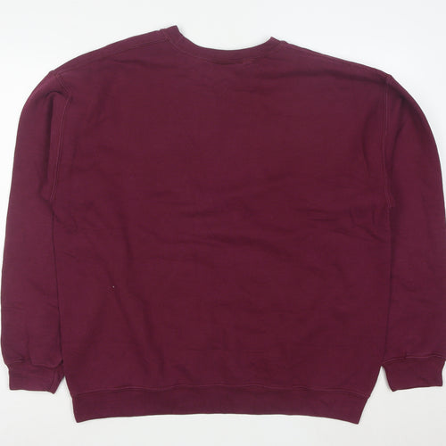 MY SPORT Mens Red L Crew Neck Pullover Sweatshirt Virginia Tech Logo