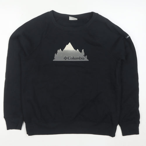 Columbia Men's Black Crew Neck Pullover Sweatshirt S Regular Fit