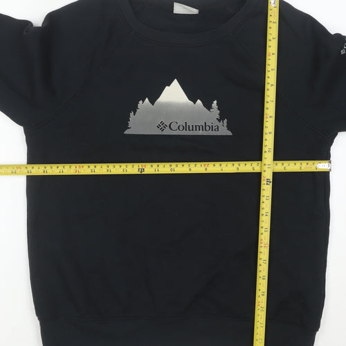 Columbia Men's Black Crew Neck Pullover Sweatshirt S Regular Fit