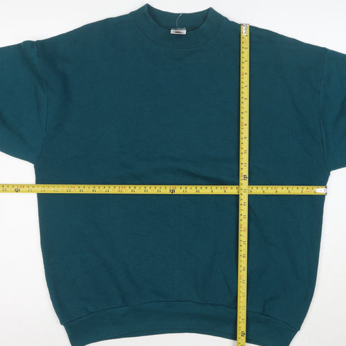 Fruit of the Loom Men's Green Pullover Fleece Sweatshirt Size L