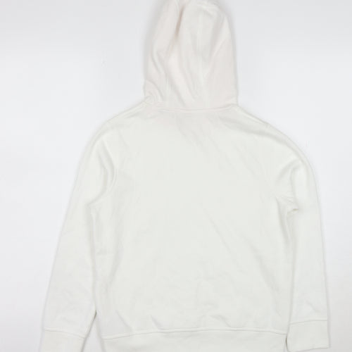 Berghaus Womens White Pink Pullover Hoodie Size 10 Cotton Blend