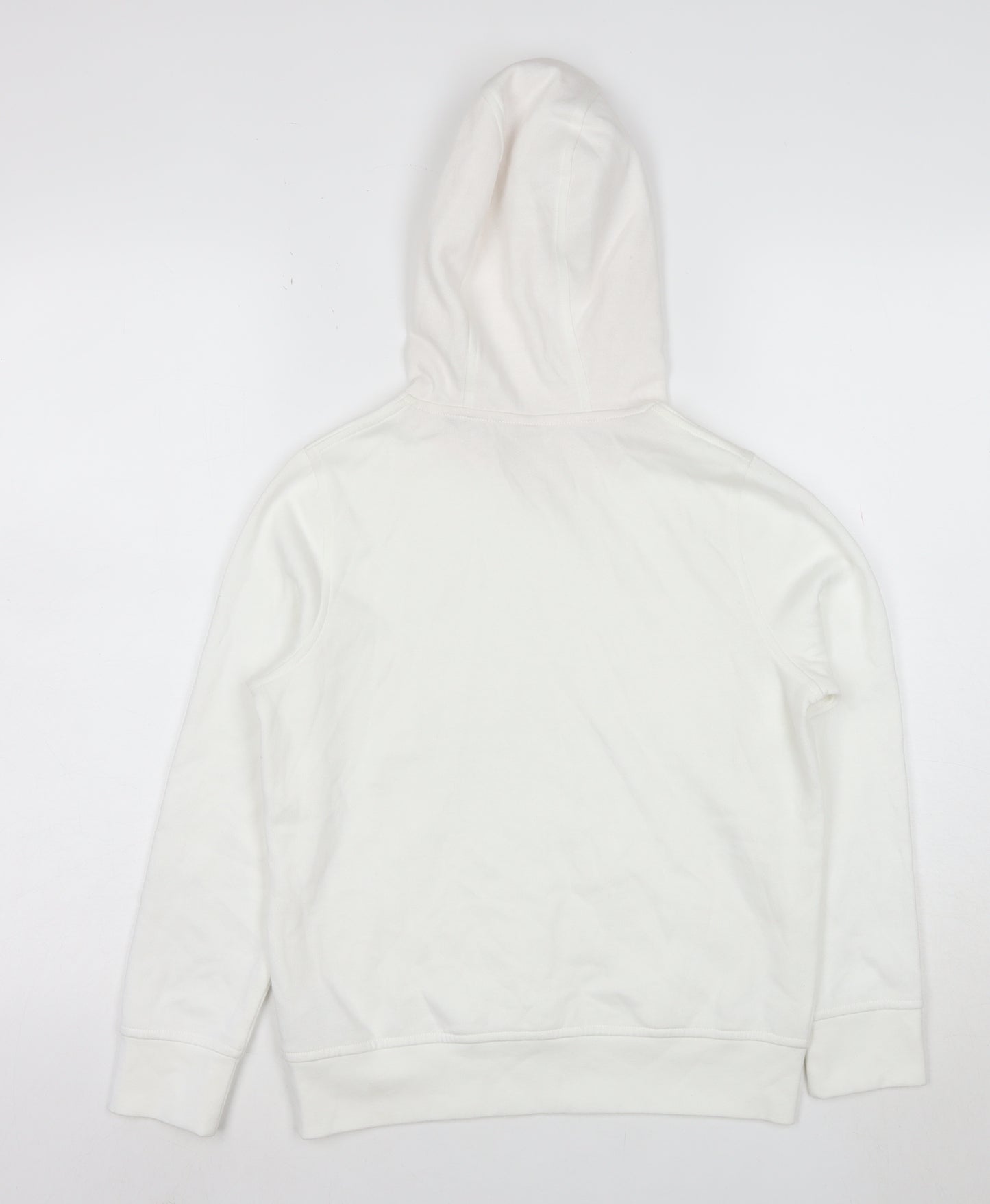 Berghaus Womens White Pink Pullover Hoodie Size 10 Cotton Blend