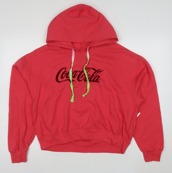Coca-Cola Women's Red Hooded Pullover Sweatshirt XXL