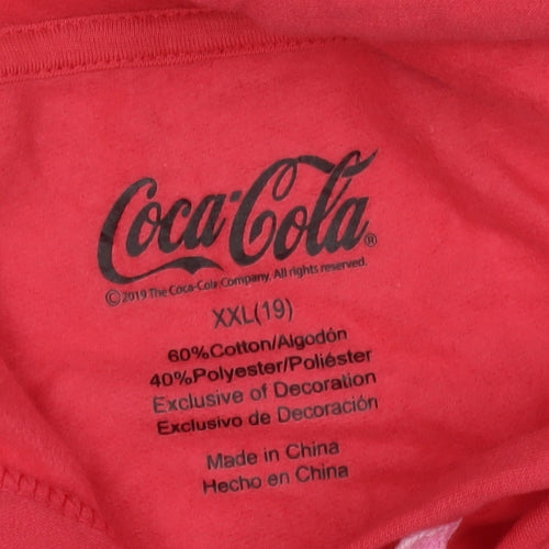 Coca-Cola Women's Red Hooded Pullover Sweatshirt XXL