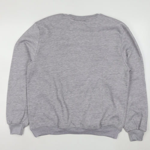Athletech Mens Grey L Pullover Crew Neck Fleece Sweatshirt