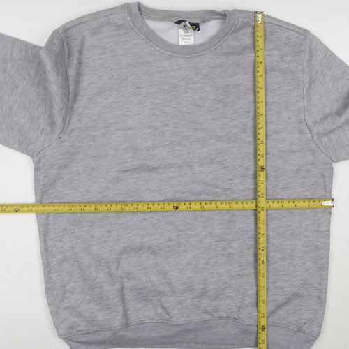 Athletech Mens Grey L Pullover Crew Neck Fleece Sweatshirt