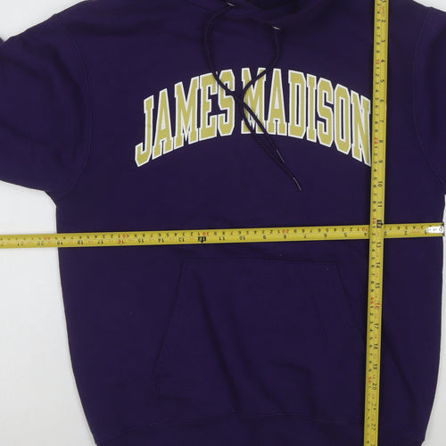 Champion Men's Purple Small Pullover Hoodie James Madison Graphic