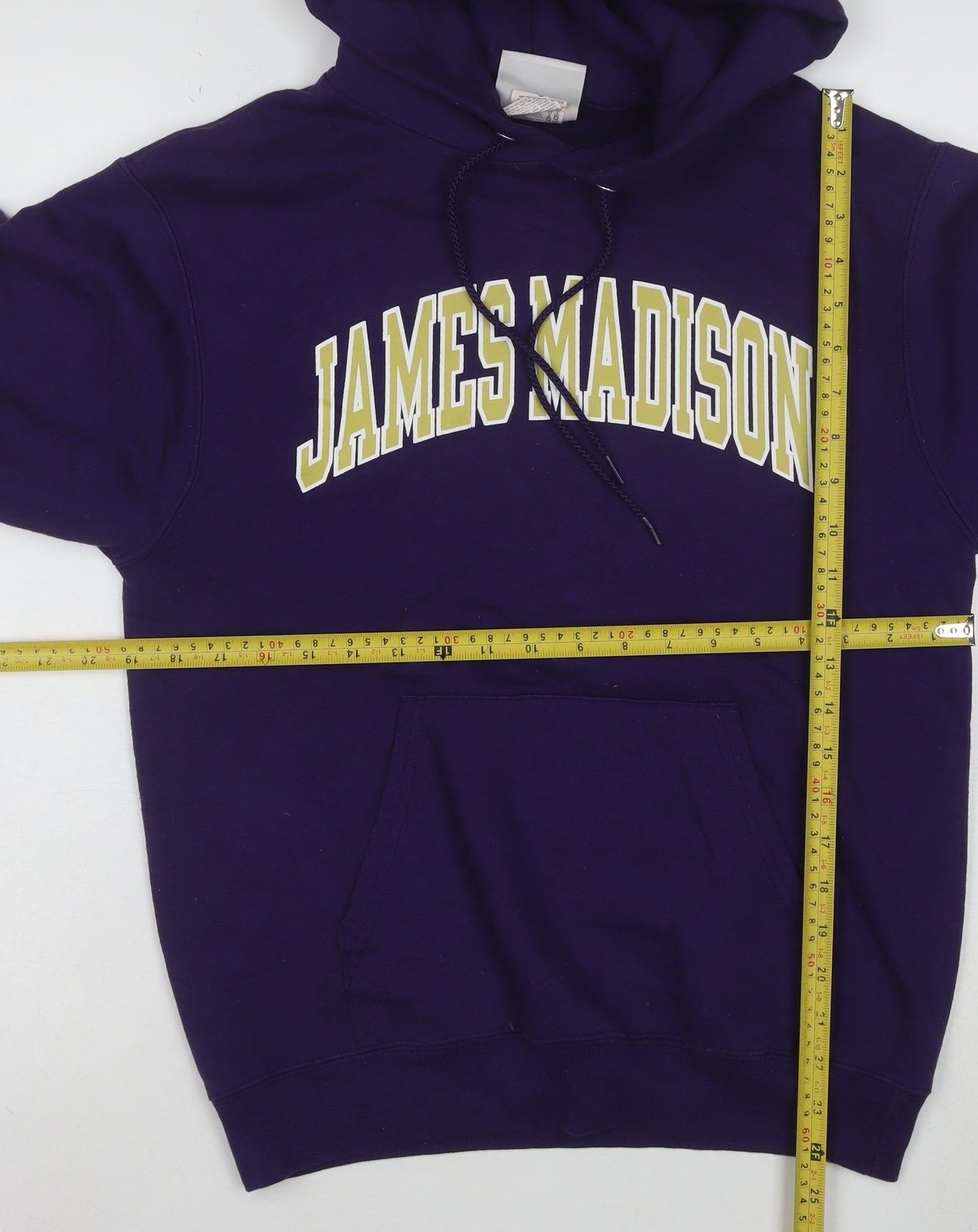 Champion Men's Purple Small Pullover Hoodie James Madison Graphic