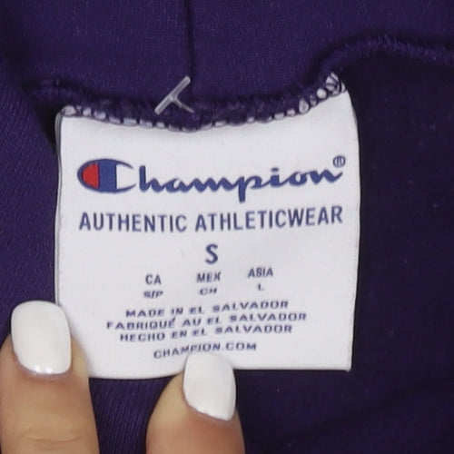 Champion Men's Purple Small Pullover Hoodie James Madison Graphic