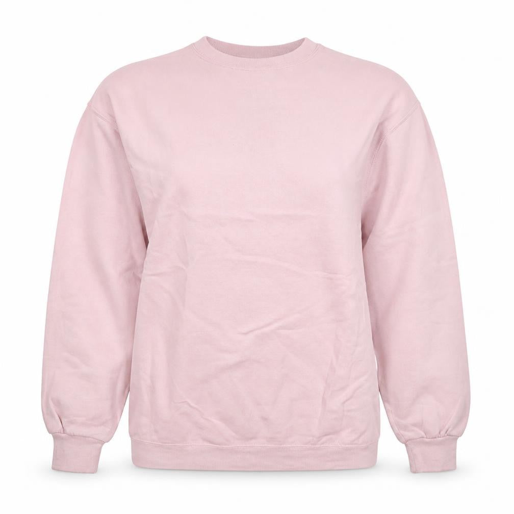 Front view of Jerzees Women's Pink Floral Cowboy Boots Graphic Sweatshirt L