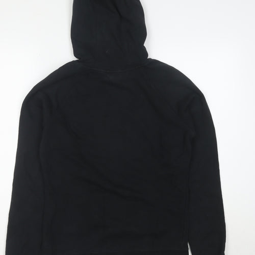 The North Face Women's Black Pullover Hoodie Size M Logo Print Cotton Blend