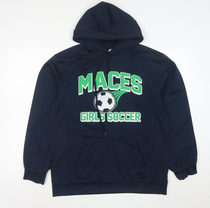 Badger Sport Men's Blue M Pullover Hoodie Maces Soccer Graphic