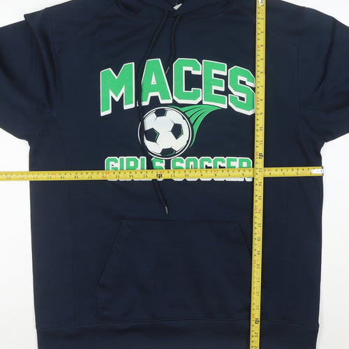 Badger Sport Men's Blue M Pullover Hoodie Maces Soccer Graphic