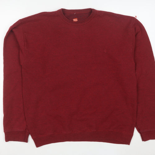 Hanes Men’s Red Small Pullover Crew Neck Fleece Sweatshirt