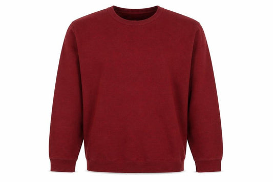 Front view of Hanes Men’s Red Small Pullover Crew Neck Fleece Sweatshirt