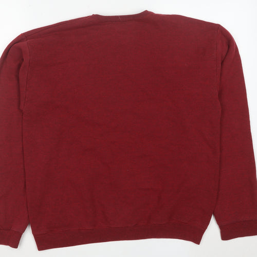Hanes Men’s Red Small Pullover Crew Neck Fleece Sweatshirt