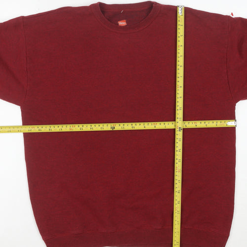 Hanes Men’s Red Small Pullover Crew Neck Fleece Sweatshirt