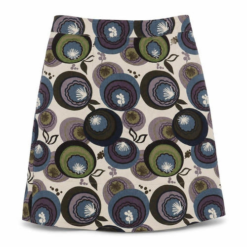 White Stuff Womens Multicoloured Floral A-Line Knee Length Cotton Skirt Size 8