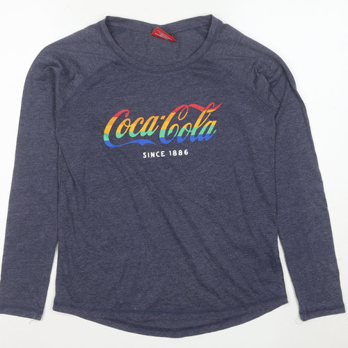 Next Women’s Blue Coca-Cola Long Sleeve Crew Neck T-Shirt Size 12