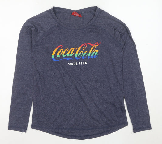 Next Women’s Blue Coca-Cola Long Sleeve Crew Neck T-Shirt Size 12