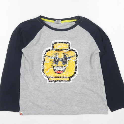 John Lewis Boys Grey LEGO Sequin Long Sleeve T-Shirt 4-5 Years