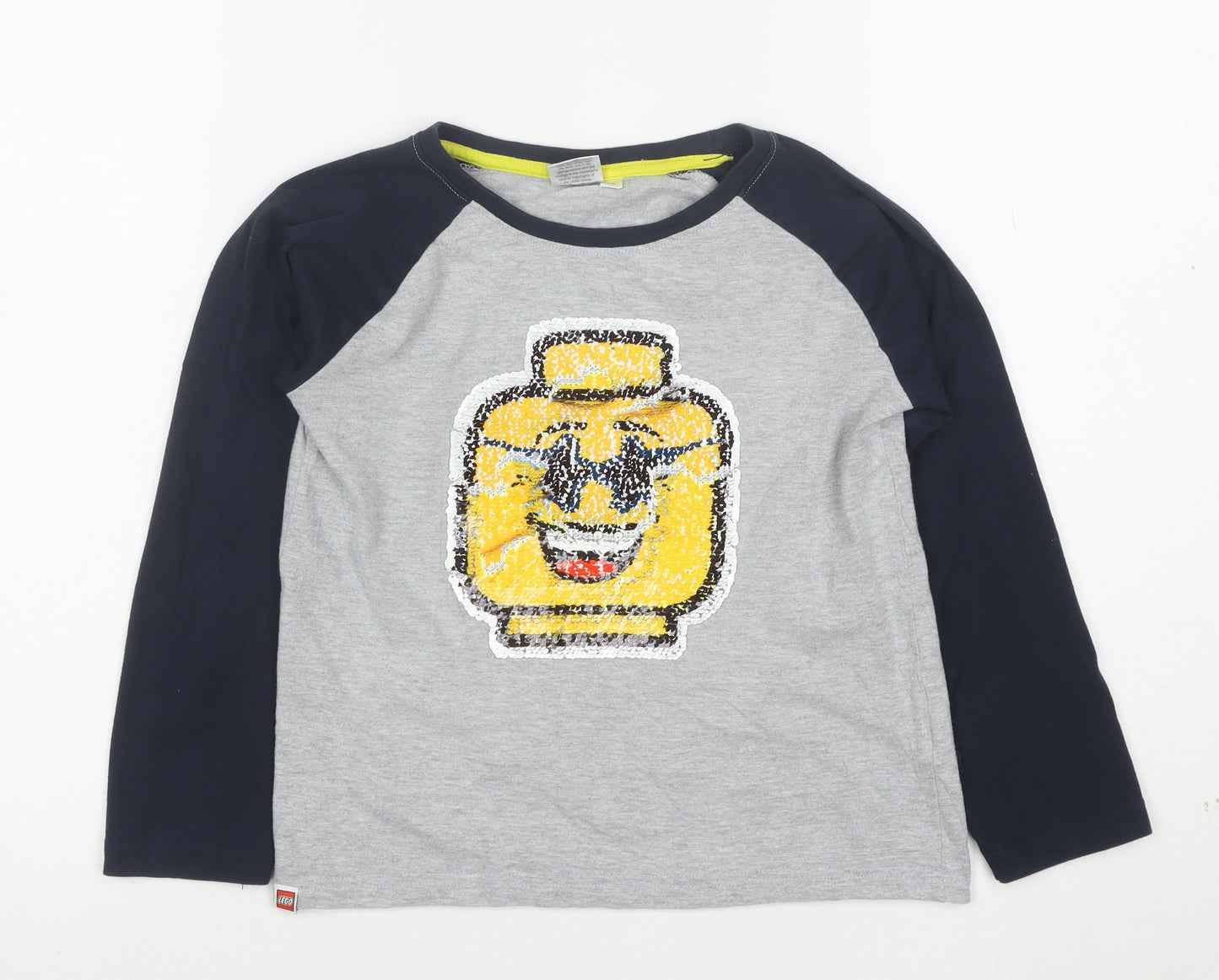 John Lewis Boys Grey LEGO Sequin Long Sleeve T-Shirt 4-5 Years