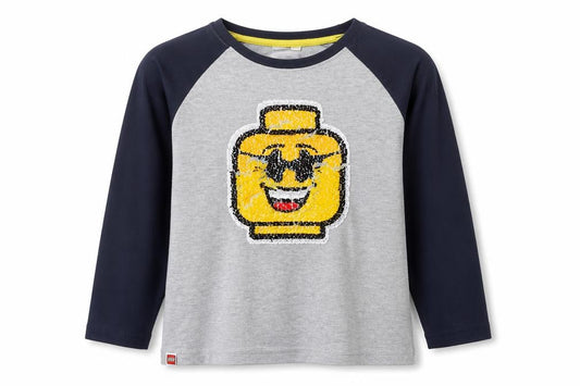 John Lewis Boys Grey LEGO Sequin Long Sleeve T-Shirt 4-5 Years