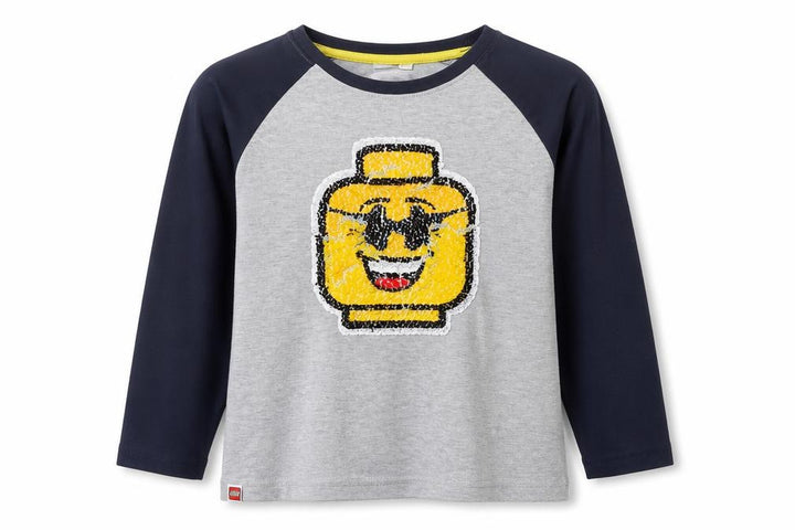 John Lewis Boys Grey LEGO Sequin Long Sleeve T-Shirt 4-5 Years