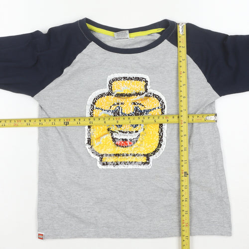 John Lewis Boys Grey LEGO Sequin Long Sleeve T-Shirt 4-5 Years