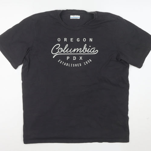 Columbia Men’s Black Cotton Graphic Print T-Shirt M