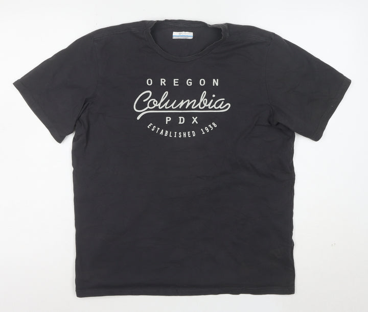 Columbia Men’s Black Cotton Graphic Print T-Shirt M
