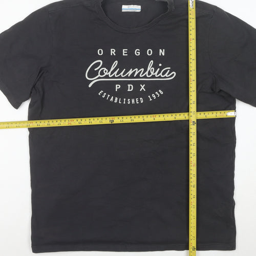 Columbia Men’s Black Cotton Graphic Print T-Shirt M