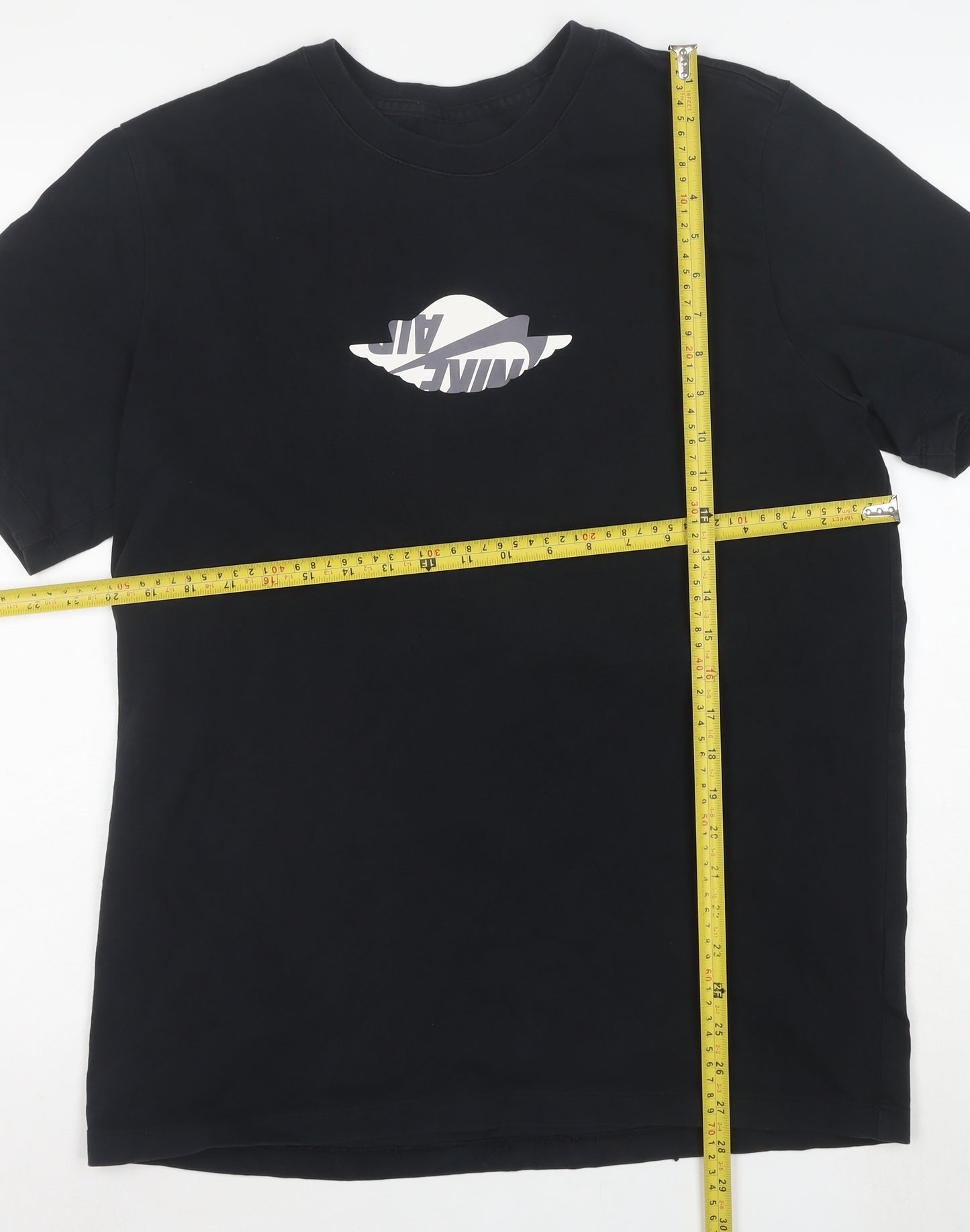 Jordan Men's Black Air Logo Graphic T-Shirt Size L Cotton