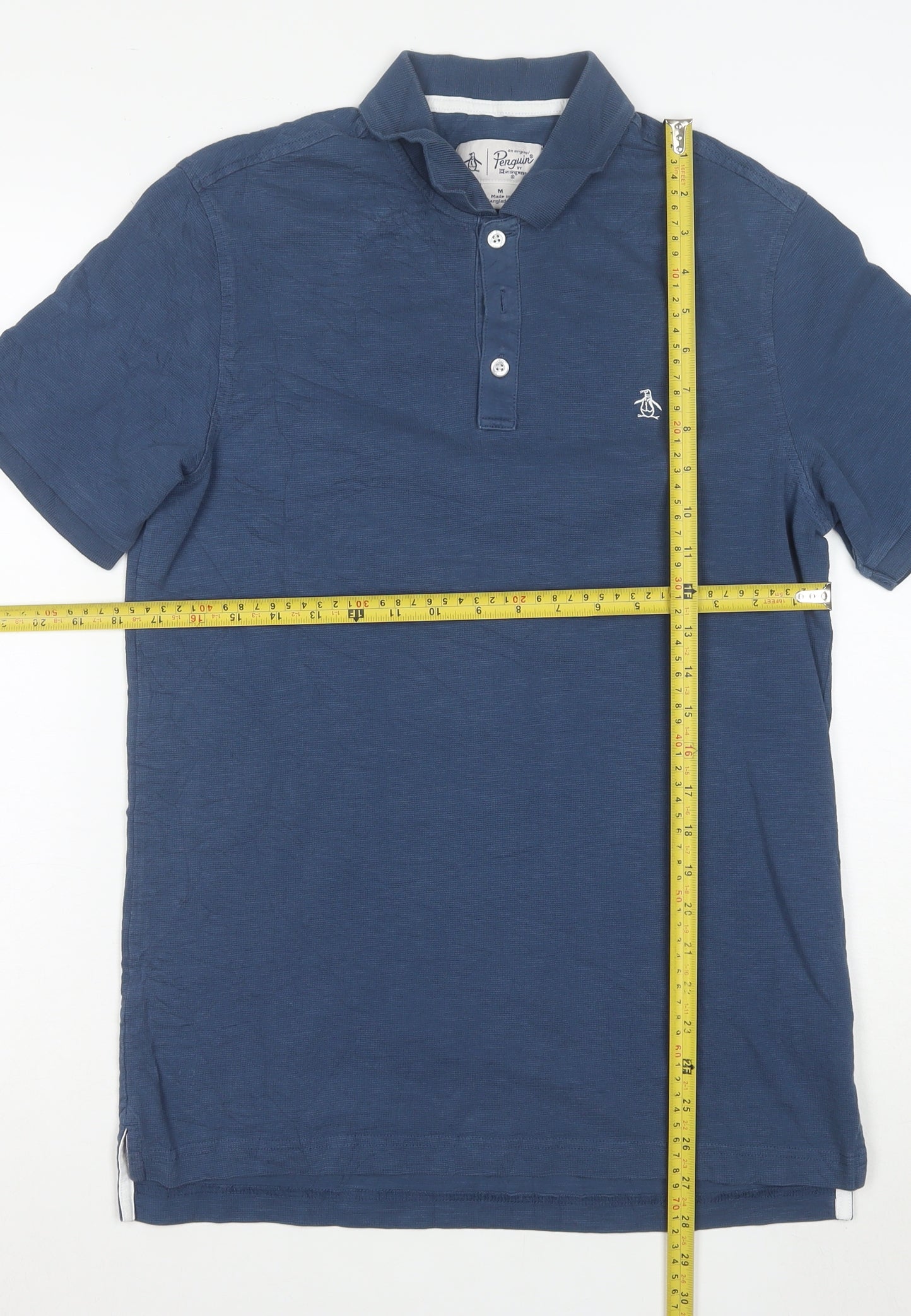 Original Penguin Men's Blue Cotton Polo Shirt M Regular Fit