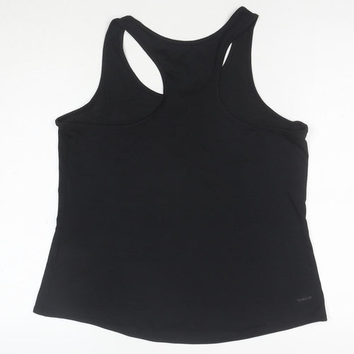 Adidas Womens Black Climalite Racerback Tank Top L Lightweight Gym