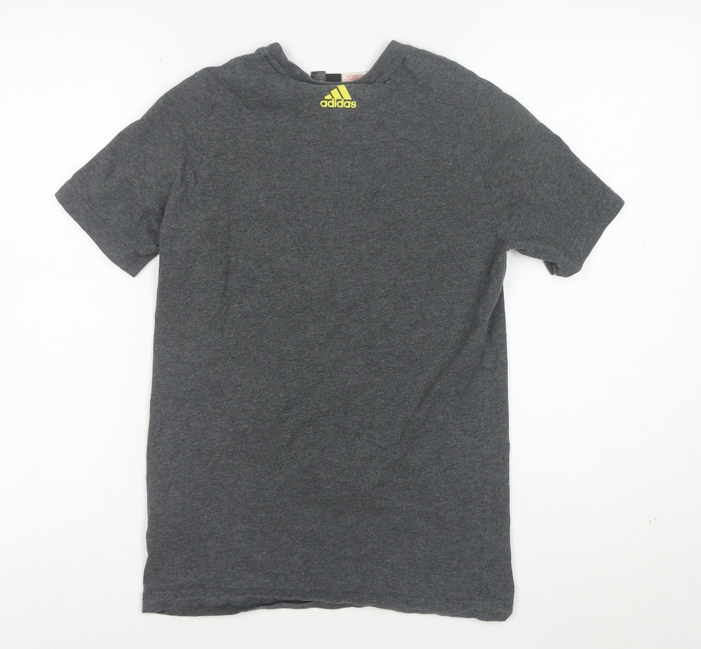 adidas Boys Grey 13-14 Years Short Sleeve Logo T-Shirt