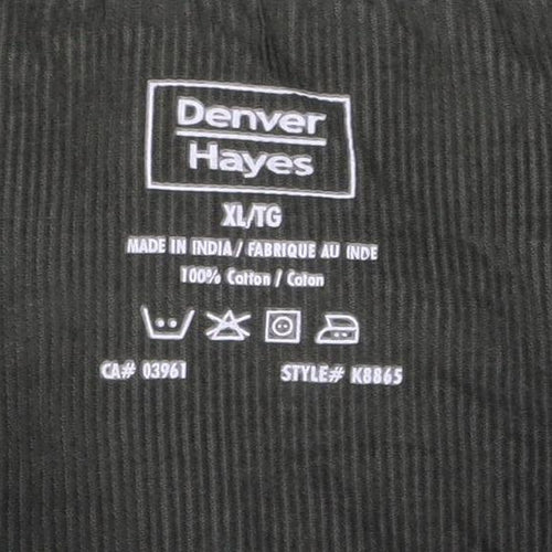 Denver Hayes Men’s Green XL 1/4 Zip Cotton Knit Sweatshirt