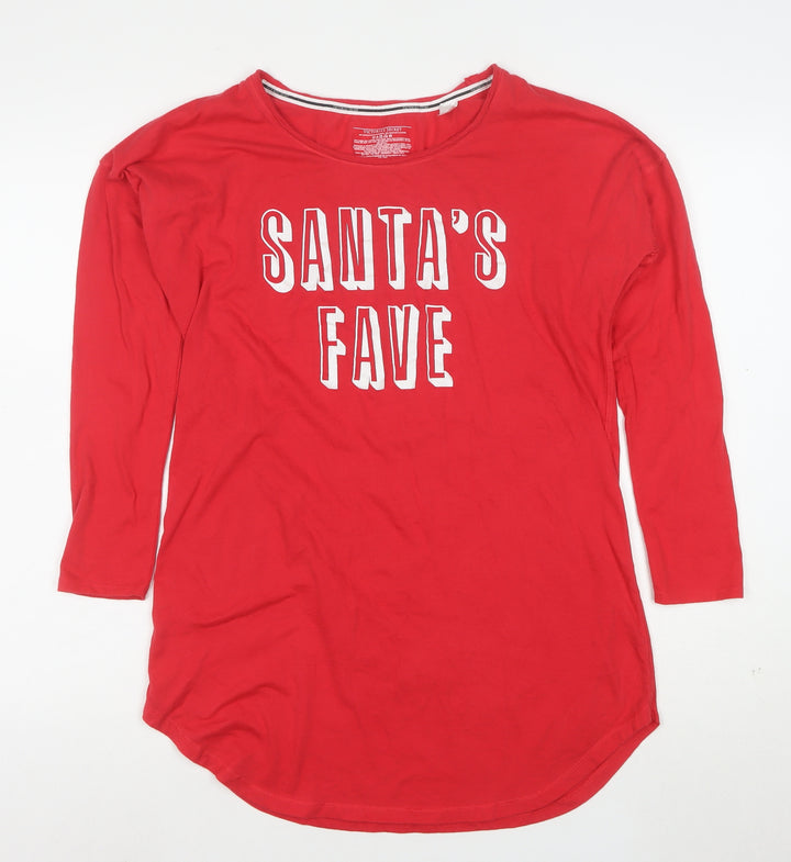Victoria's Secret Women's Red Christmas T-Shirt Nightshirt XS