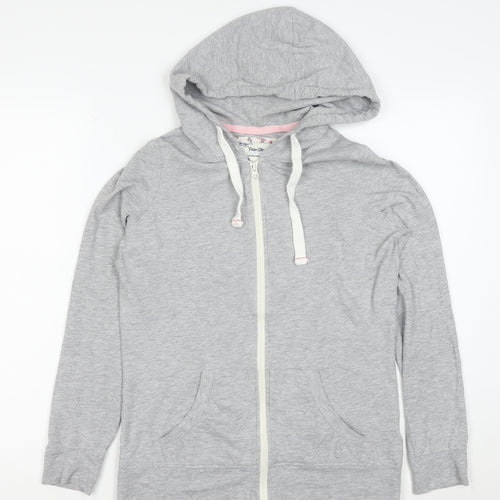 Peter Storm Womens Grey Full Zip Hoodie Size 10 Cotton Blend