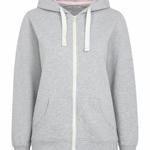 Peter Storm Womens Grey Full Zip Hoodie Size 10 Cotton Blend