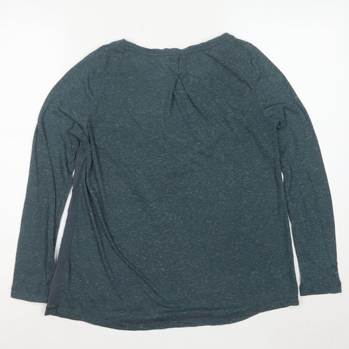 Fat Face Women's Blue Long Sleeve Blouse Size 14 Viscose Cotton Mix