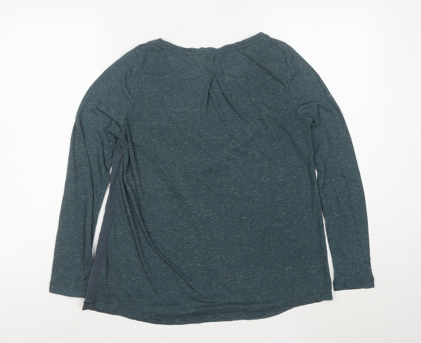 Fat Face Women's Blue Long Sleeve Blouse Size 14 Viscose Cotton Mix