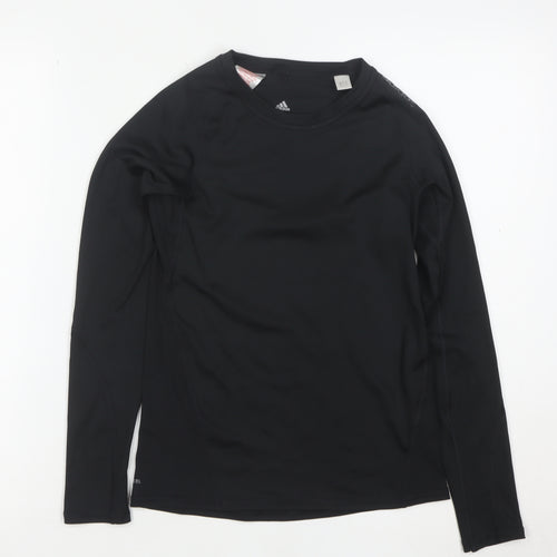 adidas Boys Black 11-12 Years Techfit Long Sleeve Training Top