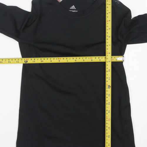 adidas Boys Black 11-12 Years Techfit Long Sleeve Training Top