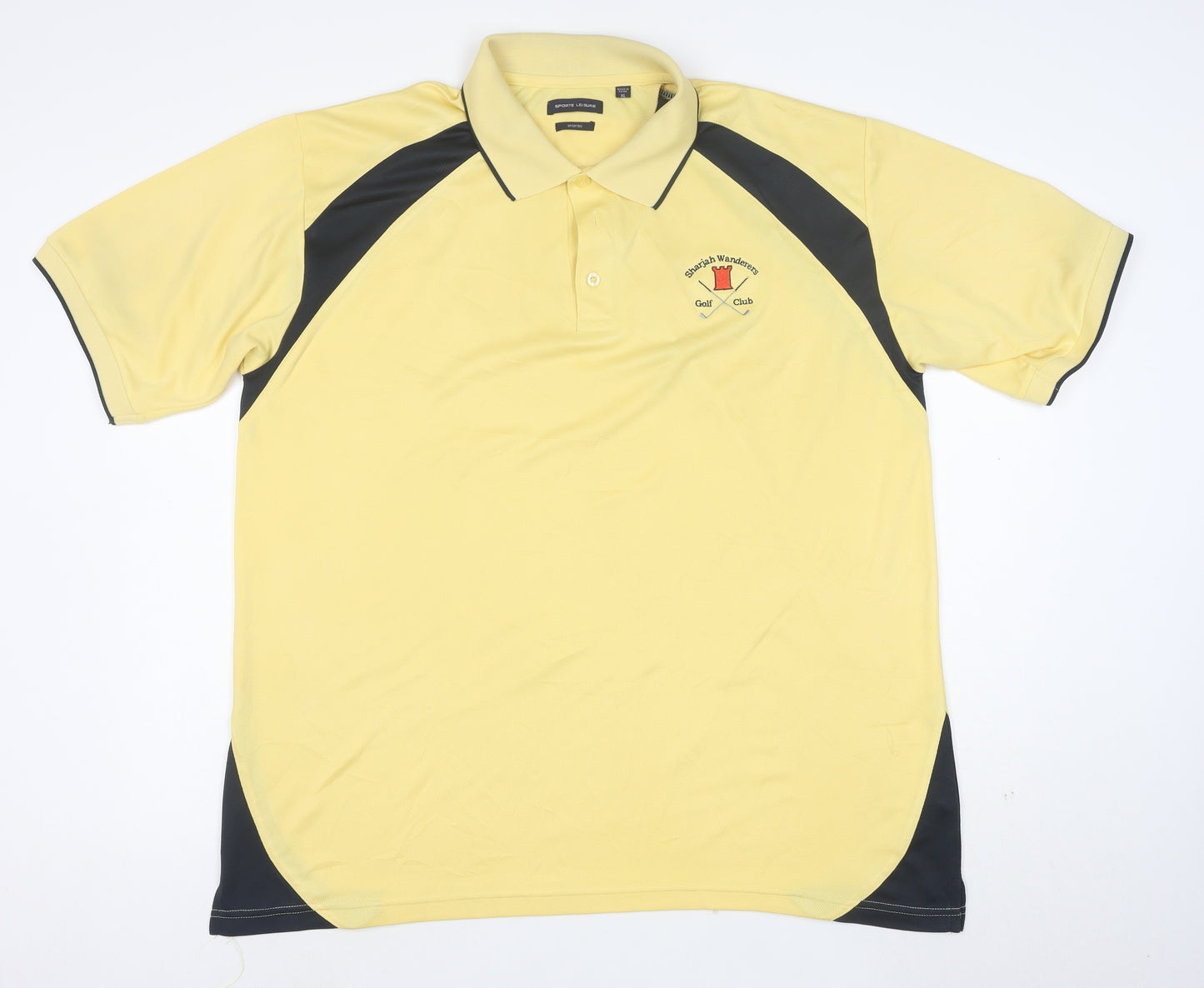 Sporte Leisure Men’s Yellow XL Golf Polo Shirt Moisture Wicking