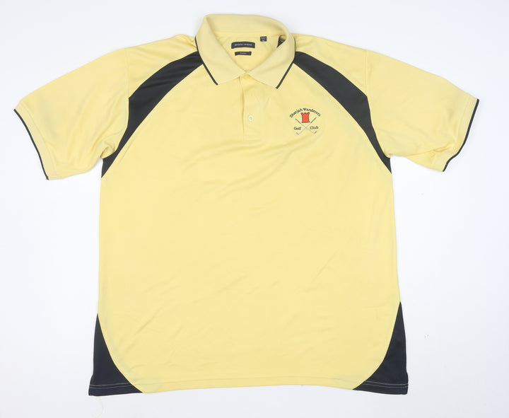 Sporte Leisure Men’s Yellow XL Golf Polo Shirt Moisture Wicking